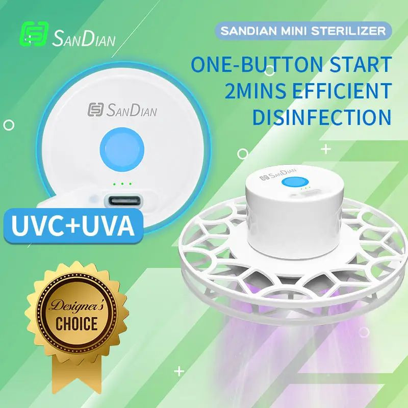 Sandian Mini Sterilizer Cup Sterilizer for Baby Bottle Cup Cleaner UV LED Handheld Sterilization Cover