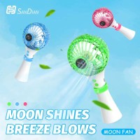 SANDIAN, Moon Fan, Portable Rechargeable Mini Handheld Fan with Air Purifying UV Sterilization Function