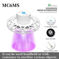 Sandian Mini Sterilizer Cup Sterilizer for Baby Bottle Cup Cleaner UV LED Handheld Sterilization Cover