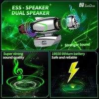 Sandian Factory Direct Sales ESS Wireless Bluetooth Small Portable LED RGB Light Computer Speaker Home Outdoor