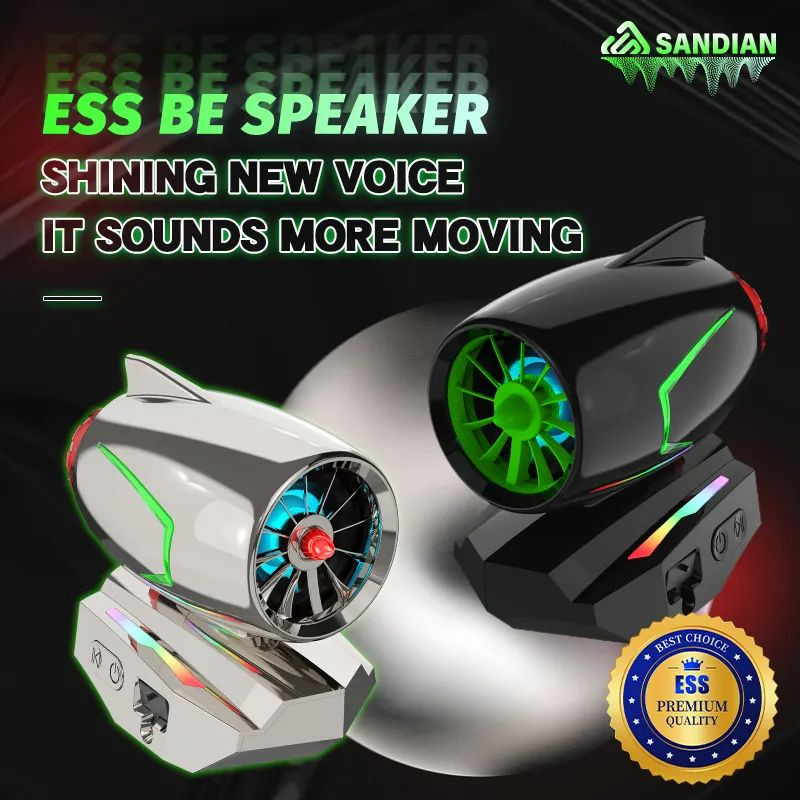 Sandian Factory Direct Sales ESS Wireless Bluetooth Small Portable LED RGB Light Computer Speaker Home Outdoor